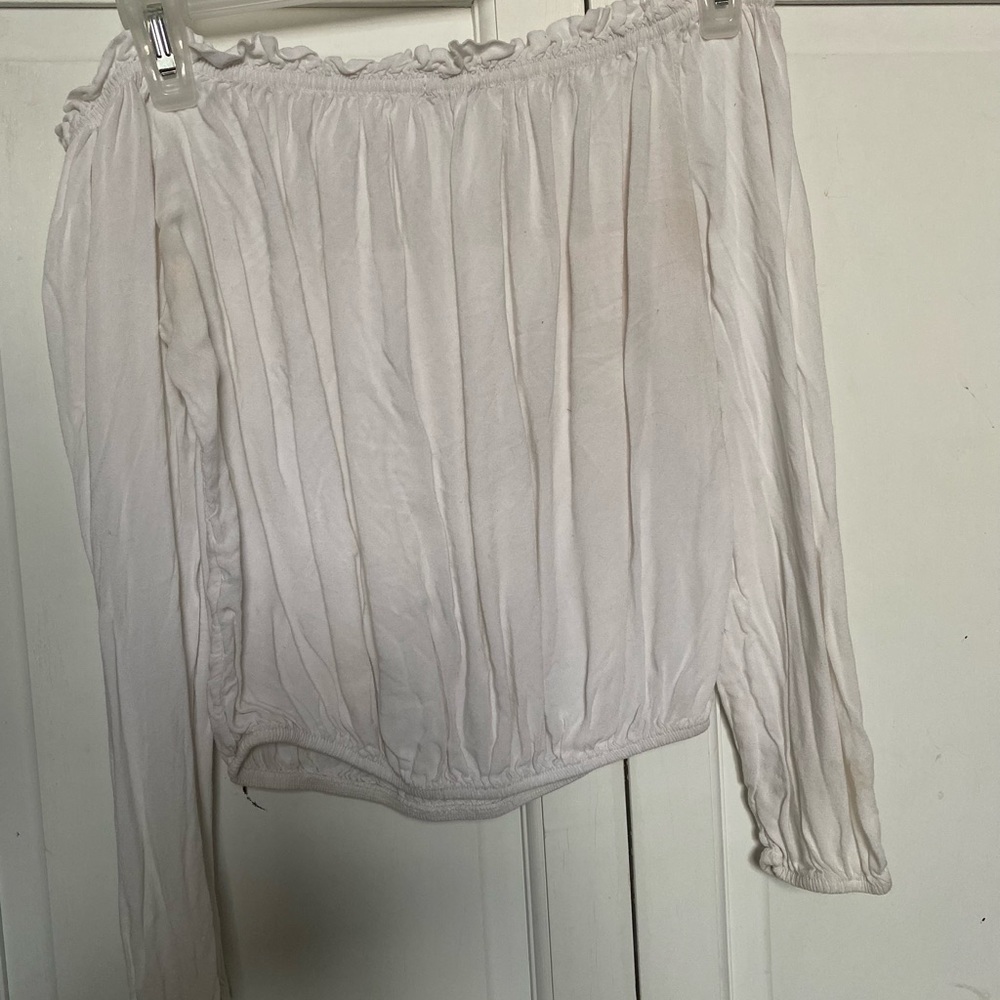 Cropped off the shoulder top